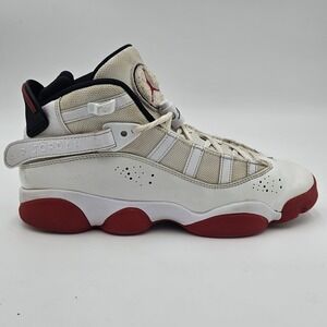 Nike Air Jordan 6 Rings 323419-160 White Basketball Shoes Size 6.5y Womens 8